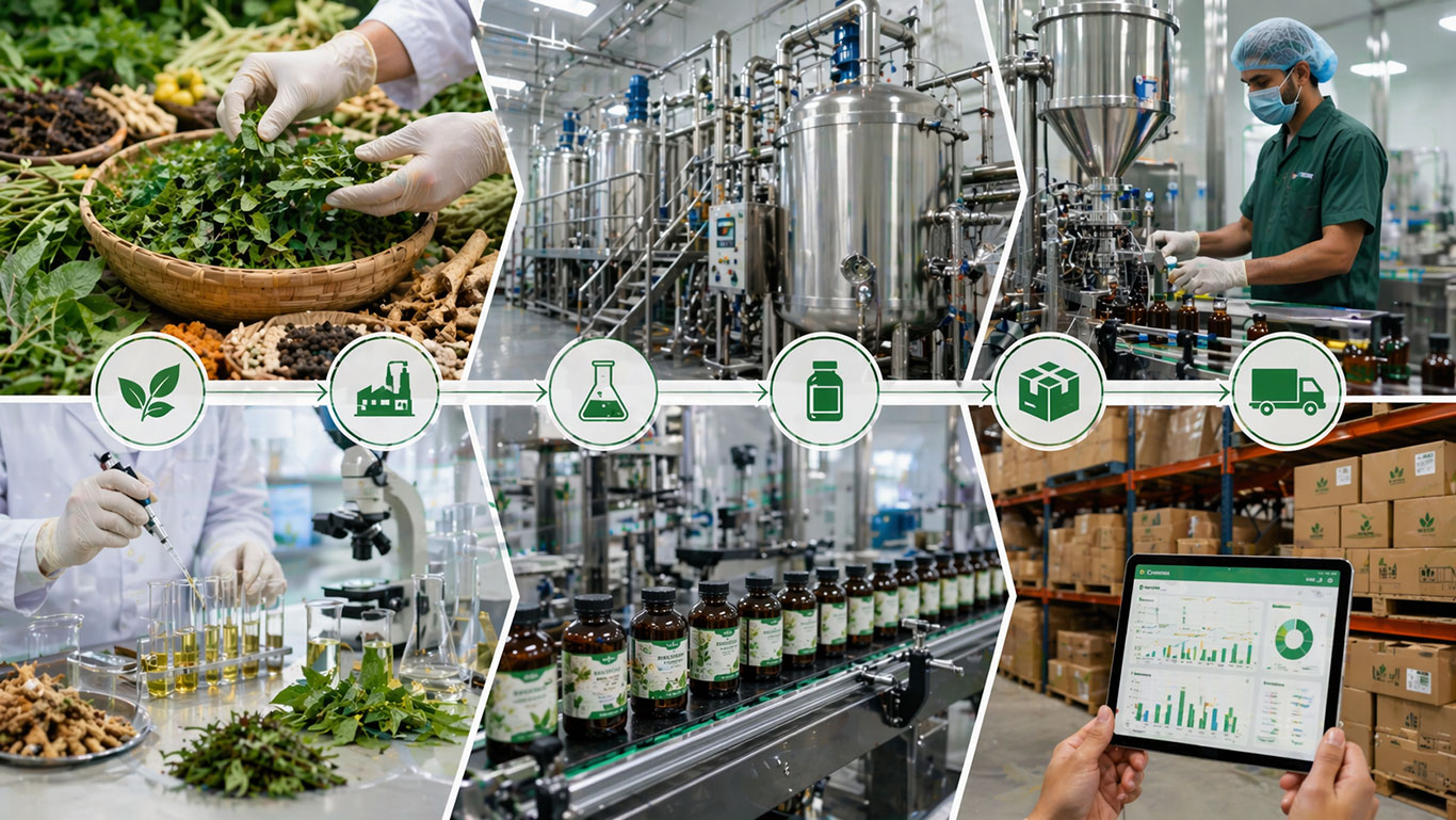 From Raw Herbs to Finished Products: Digitizing the Ayurveda Manufacturing Lifecycle