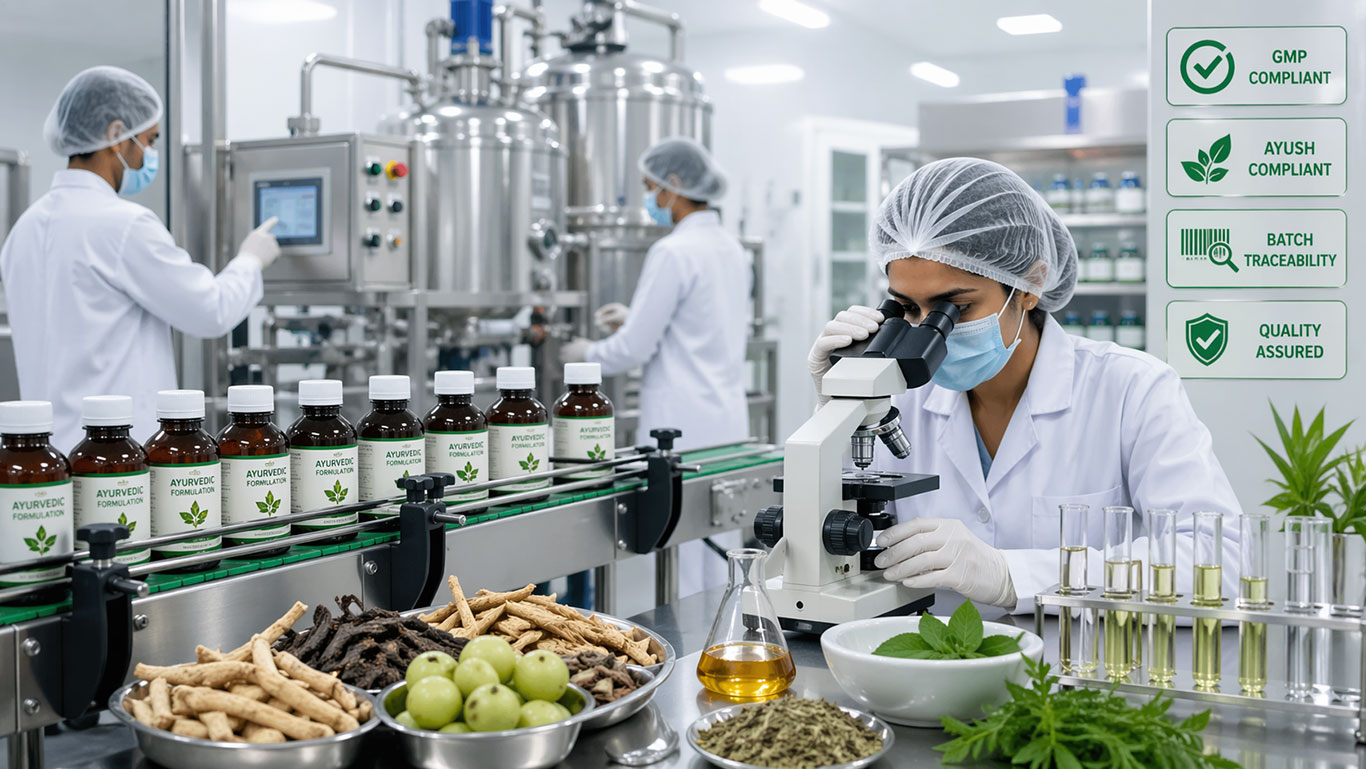 How to Ensure GMP & AYUSH Compliance in Ayurveda Drug Manufacturing